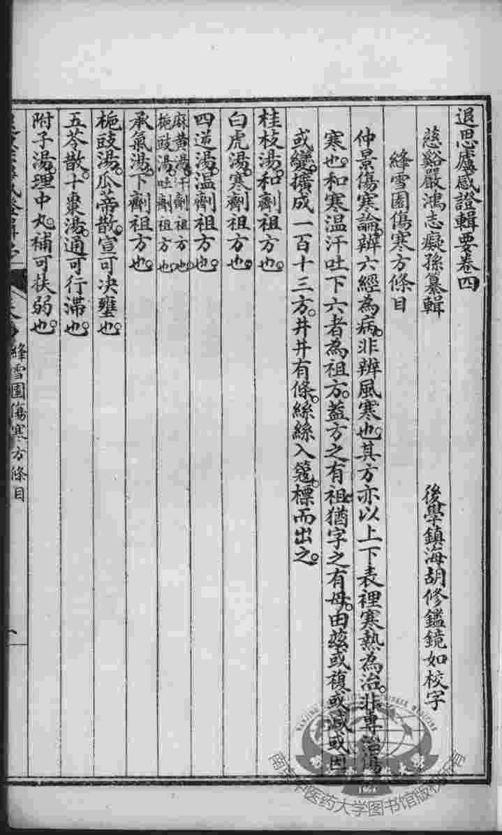 退思庐医书四种合刻  感症辑要  卷4